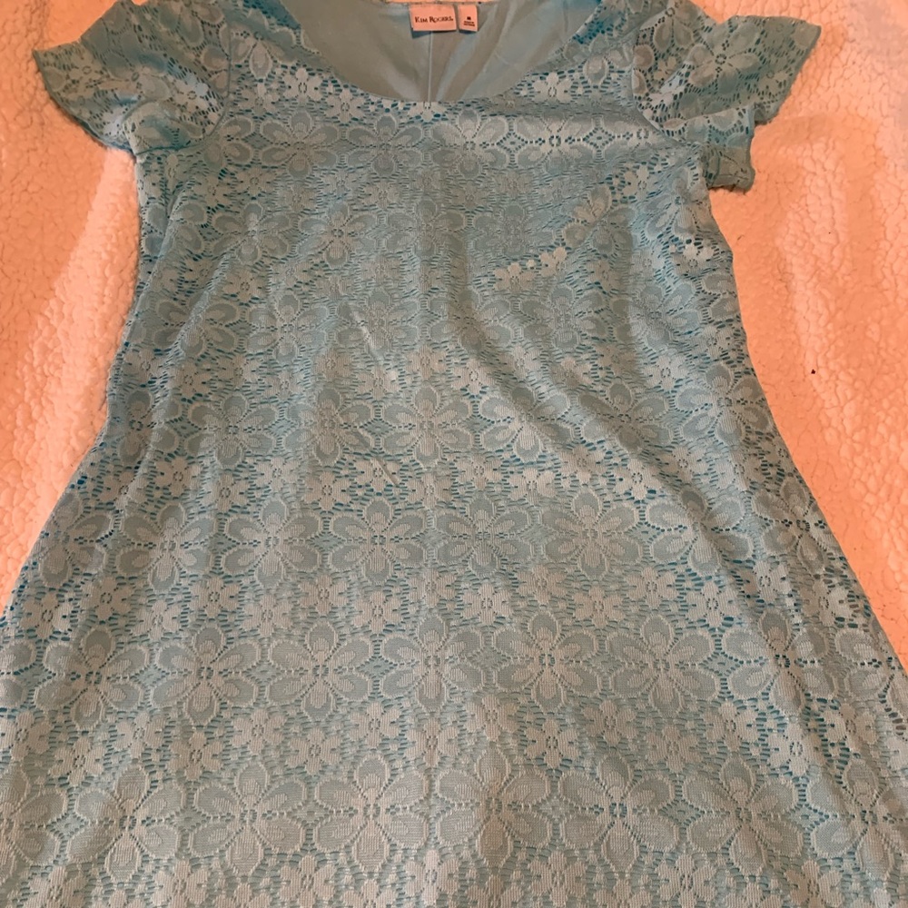 Blue lace dress